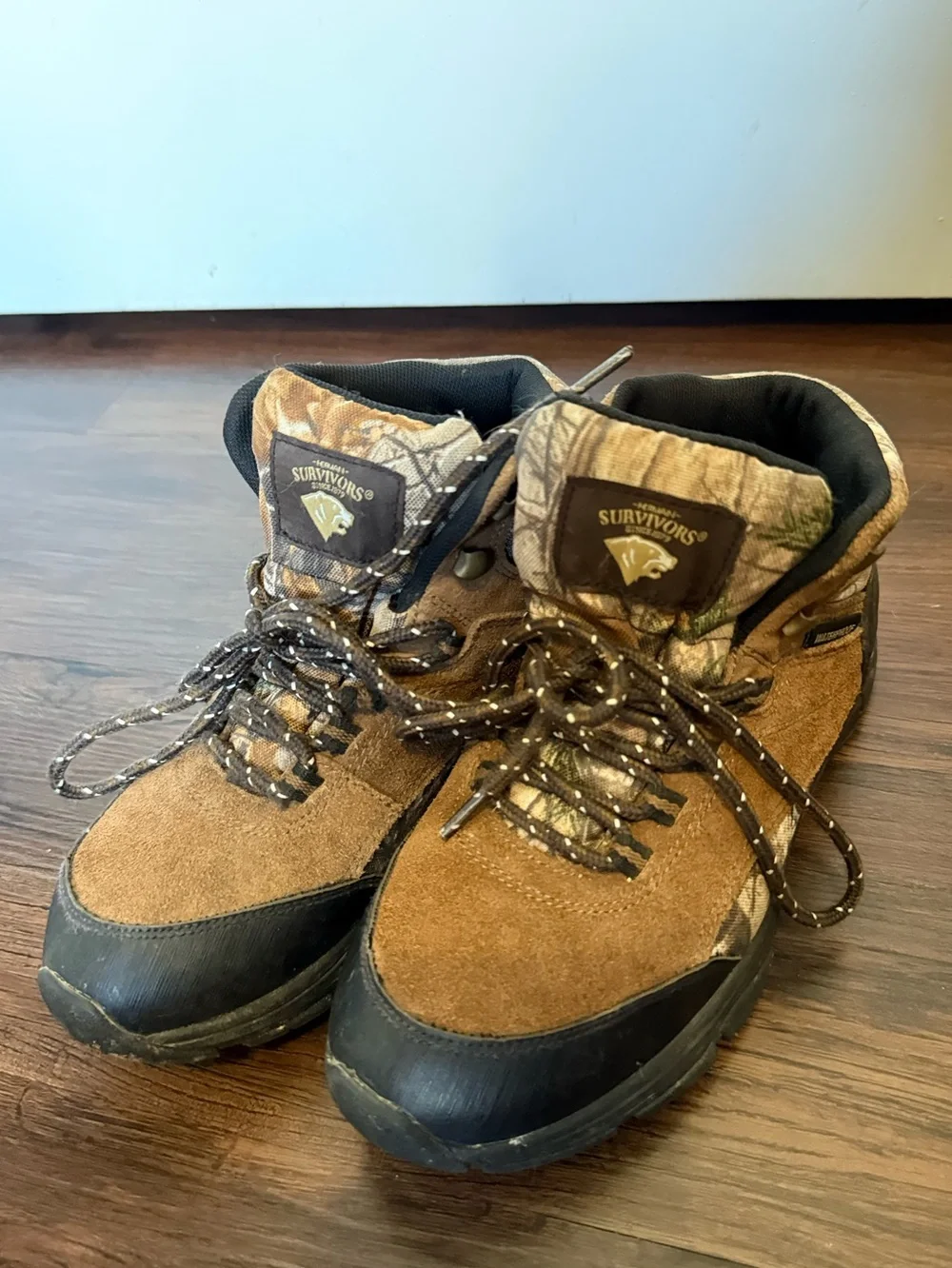 Herman Survivors Men’s Camo Waterproof Ankle Lace Up‎ Hunting Boots 7.5 Wide